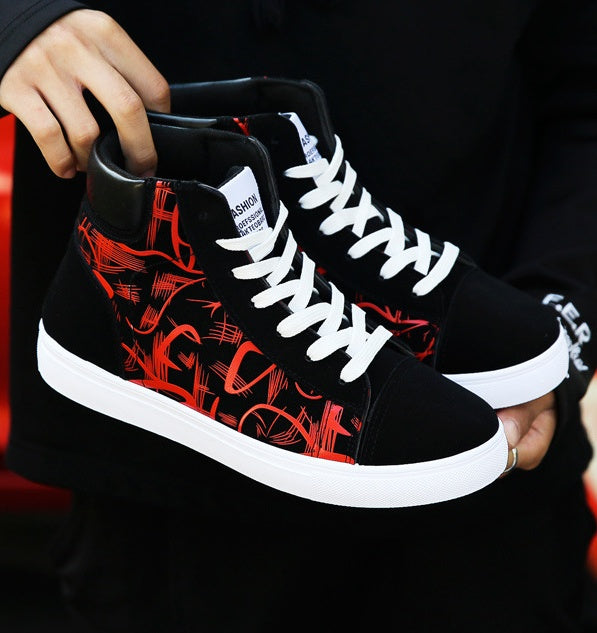 HookNshop™- Urban Blaze High-Tops – Bold Style Meets Street Comfort