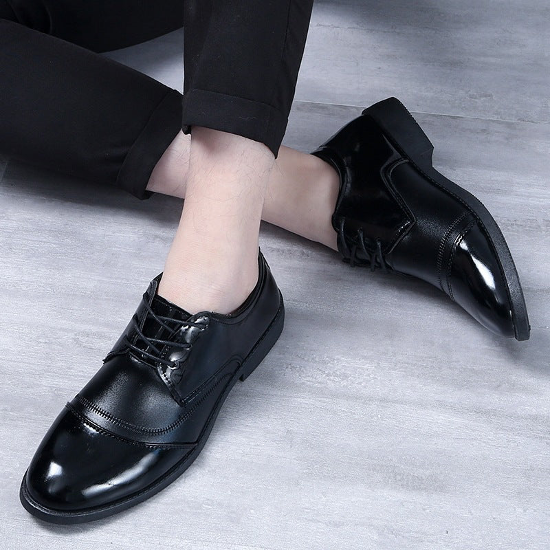 HookNshop™ British Black Soft End Leather Shoes