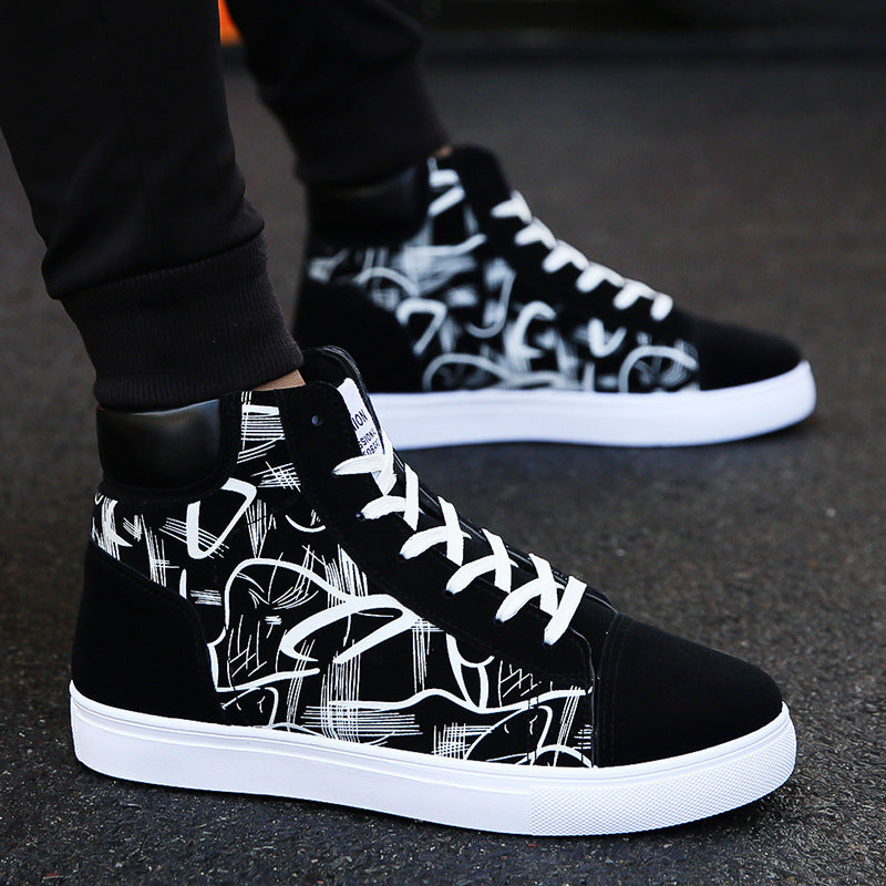 HookNshop™- Urban Blaze High-Tops – Bold Style Meets Street Comfort